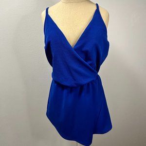Urban Outfitters Royal Blue Cross Front Romper